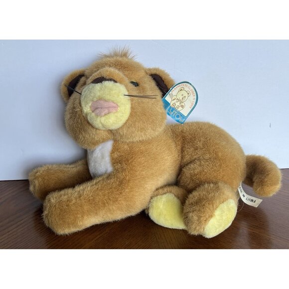 Kellytoy Lion Cub Plush Playful Open Mouth Vintage Playpets to Cuddle Tag - Picture 2 of 14